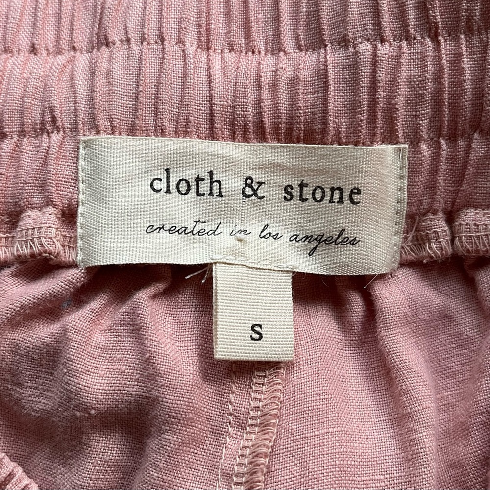 𝅺NWOT Cloth & Stone Blush Pink Linen Long Shorts - Picture 11 of 15